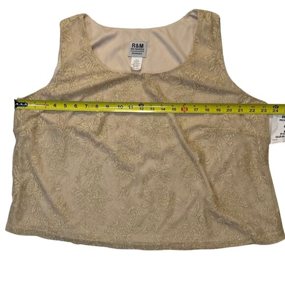 New With Tags Vintage Plus Size Sparkly Tank Top | Women's 22W | R&M Richards - Picture 6 of 7